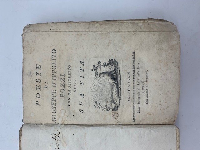 Poesie di Giuseppe d'Ippolito Pozzi con un ristretto della sua vita LEG. CON Rime piacevoli di Giuseppe D'Ippolito Pozzi